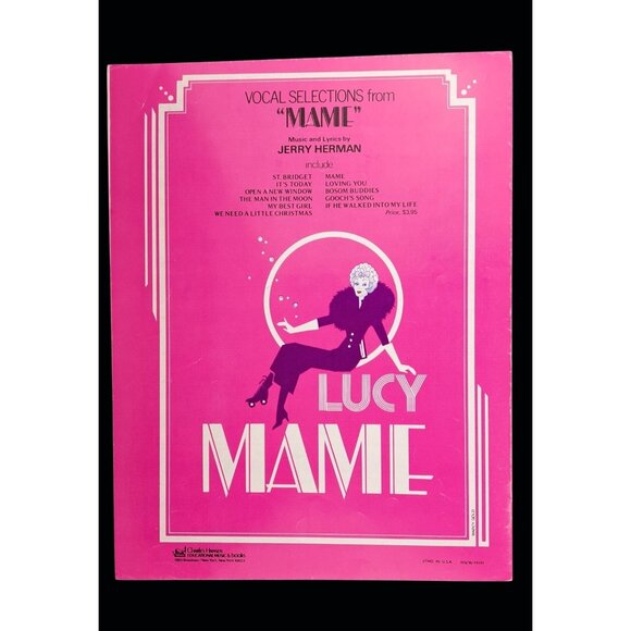 Vintage Mame Sheet Music Lucille Ball Lucy Open A New Window Jerry Herman 1966 - Picture 2 of 3